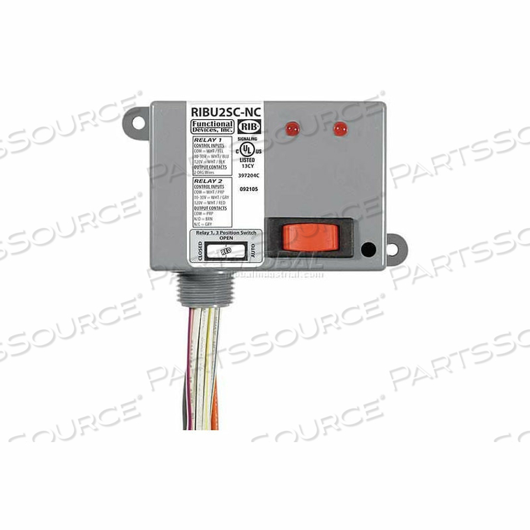 ENCLOSED RELAYS, 10A, SPST-NC, SPDT, 10-30VAC/DC/120VAC, OVERRIDE by RIB ENCLOSED RELAYS, 10A, SPST-NC, SPDT, 10-30VAC/DC/120VAC, OVERRIDE by RIB