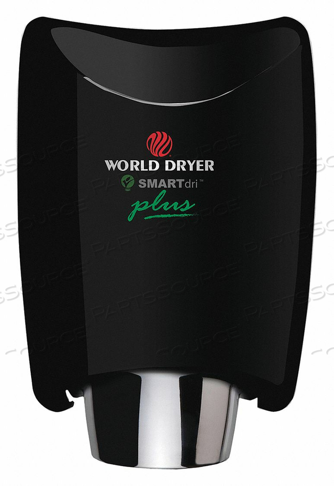 HAND DRYER ALUM COVER BLACK AUTOMATIC by World Dryer HAND DRYER ALUM COVER BLACK AUTOMATIC by World Dryer