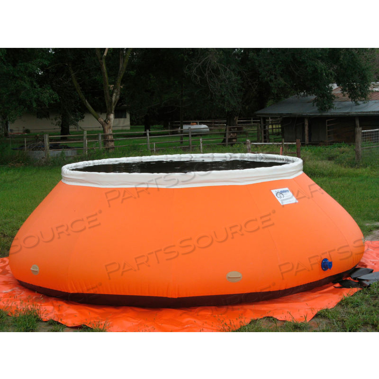 HIGH-SIDED SELF SUPPORTING TANK HS-20000V40 - 348" DIA. X 72"H 20000 GALLON CAP. ORANGE 