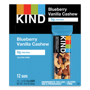 FRUIT AND NUT BARS, BLUEBERRY VANILLA AND CASHEW, 1.4 OZ BAR, 12/BOX by Kind