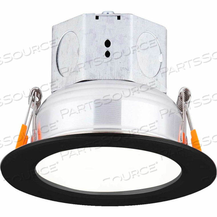 6" ROUND LED VELOCE RECESS DOWN LIGHT, 15W, 120V, 3000K, BLACK by AMAX Lighting