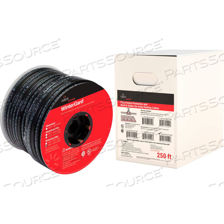 WINTERGARD WET HEAT CABLE, 250 FT. REEL 6-WATT 240V by Raychem WINTERGARD WET HEAT CABLE, 250 FT. REEL 6-WATT 240V by Raychem