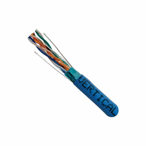 VERTICAL CABLE CAT 5E STP 1000' 4 PAIR BULK BLUE-PLENUM JACKET AWG24 BARE COPPER by Chiptech, Inc Dba Vertical Cable