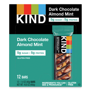 NUTS AND SPICES BAR, DARK CHOCOLATE ALMOND MINT, 1.4 OZ BAR, 12/BOX by Kind