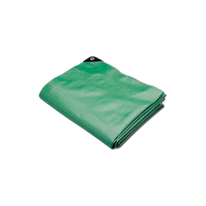 HEAVY DUTY SUPER COVER POLY TARP 10 MIL, GREEN/BLACK, 40'L X 40'W by Hygrade Safety Supplies