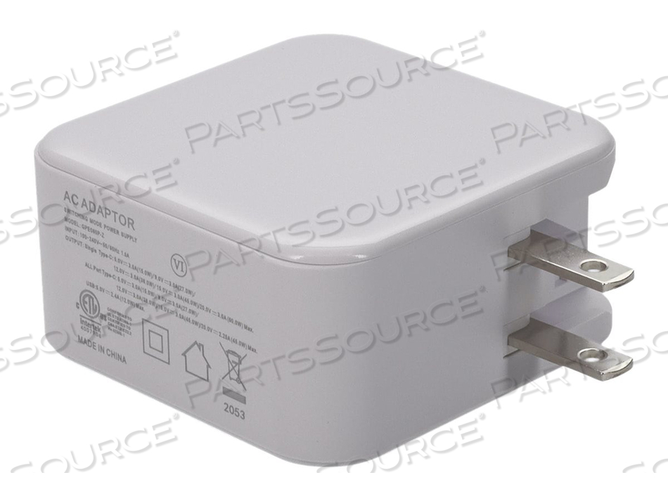 ADDON, POWER ADAPTER, 60 WATT, 3 A, 2 OUTPUT CONNECTORS (USB, USB-C), WHITE by ADDON ADDON, POWER ADAPTER, 60 WATT, 3 A, 2 OUTPUT CONNECTORS (USB, USB-C), WHITE by ADDON