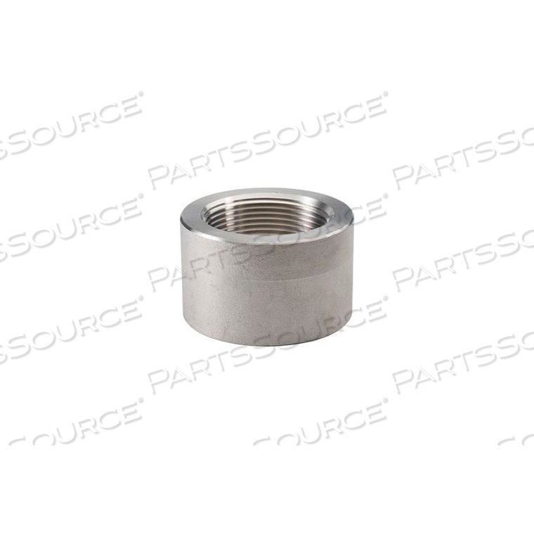 SS 304 BARSTOCK HALF COUPLING 1/8" NPT FEMALE X PLAIN 