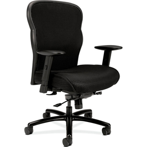 HON WAVE MESH BIG AND TALL EXECUTIVE CHAIR WITH LUMBAR SUPPORT, ADJUSTABLE ARMS, IN BLACK (HVL705) by OFM Inc