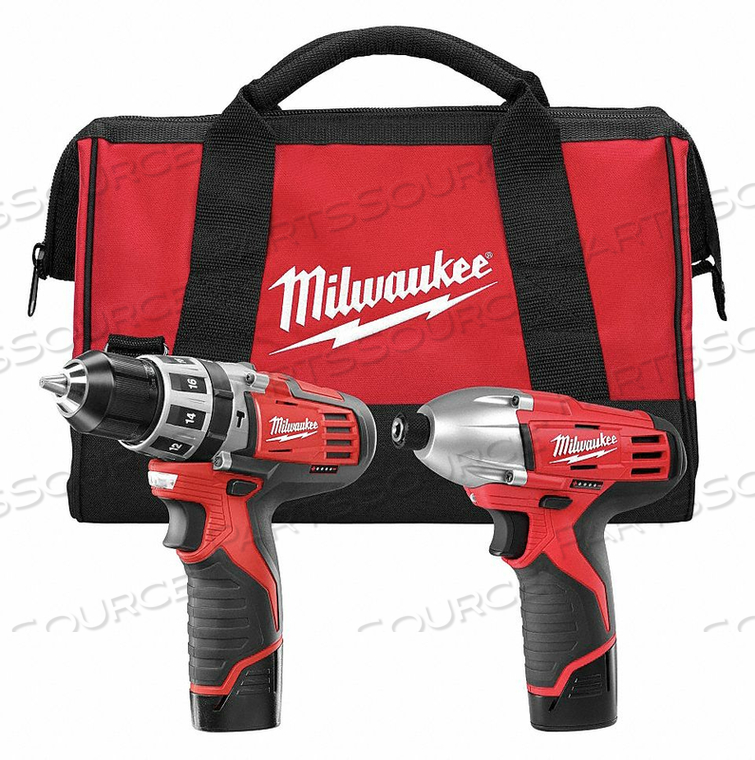 CORDLESS COMBO KIT 12.0 V 2 TOOLS 2 BATT by Milwaukee Electric Tools
