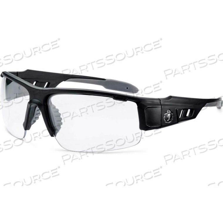 SKULLERZ DAGR-AF SAFETY GLASSES, MATTE BLACK, ANTI-FOG CLEAR LENS by Ergodyne SKULLERZ DAGR-AF SAFETY GLASSES, MATTE BLACK, ANTI-FOG CLEAR LENS by Ergodyne