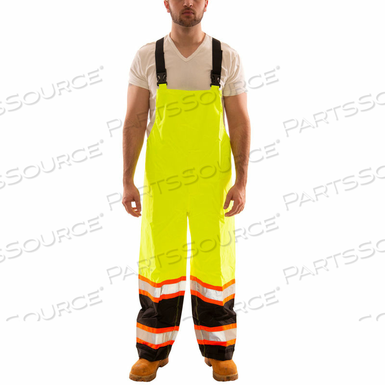 ICON OVERALL, FLUORESCENT LIME/BLACK - SNAP FLY FRONT, 2XL 