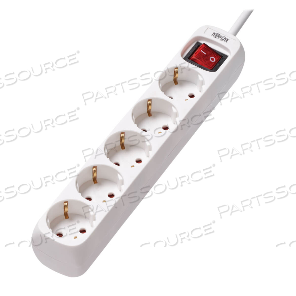 POWER STRIP 5-OUTLET GERMAN TYPE F SCHUKO OUTLET 220-250V 16A 