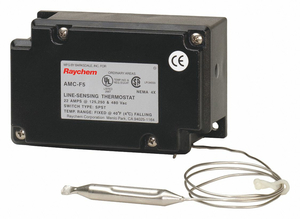 LINE VOLT MECHANICAL TSTAT 120 TO 480VAC by Raychem
