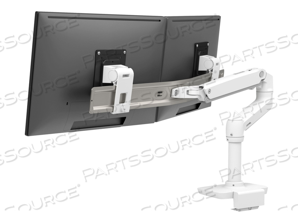 LX DESK DUAL DIRECT ARM, MOUNTING KIT, FOR 2 MONITORS, WHITE, SCREEN SIZE: UP TO 25", DESK-MOUNTABLE by Ergotron, Inc.