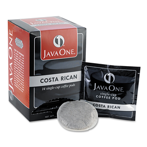 COFFEE PODS, ESTATE COSTA RICAN BLEND, SINGLE CUP, 14/BOX by Java One