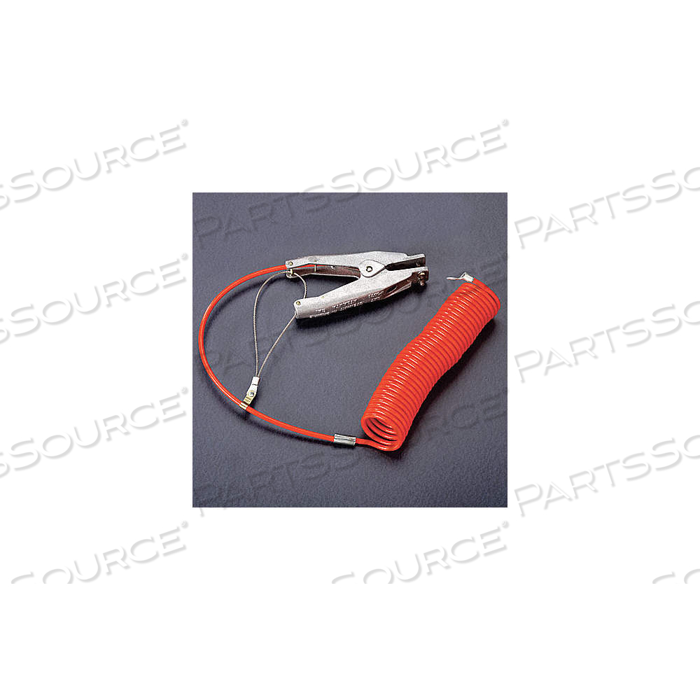 COILED GROUNDING WIRE, HAND CLAMP/TERMINAL, 20 FT, 3/16 IN NOMINAL OUTSIDE DIA. by Approved Vendor