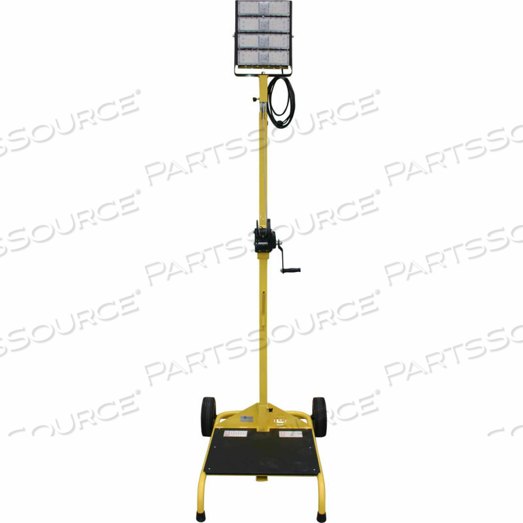 SINGLE HEAD LED CART W/WINCH, 200W HEAD, 30000 LUMENS, 12' MAST 