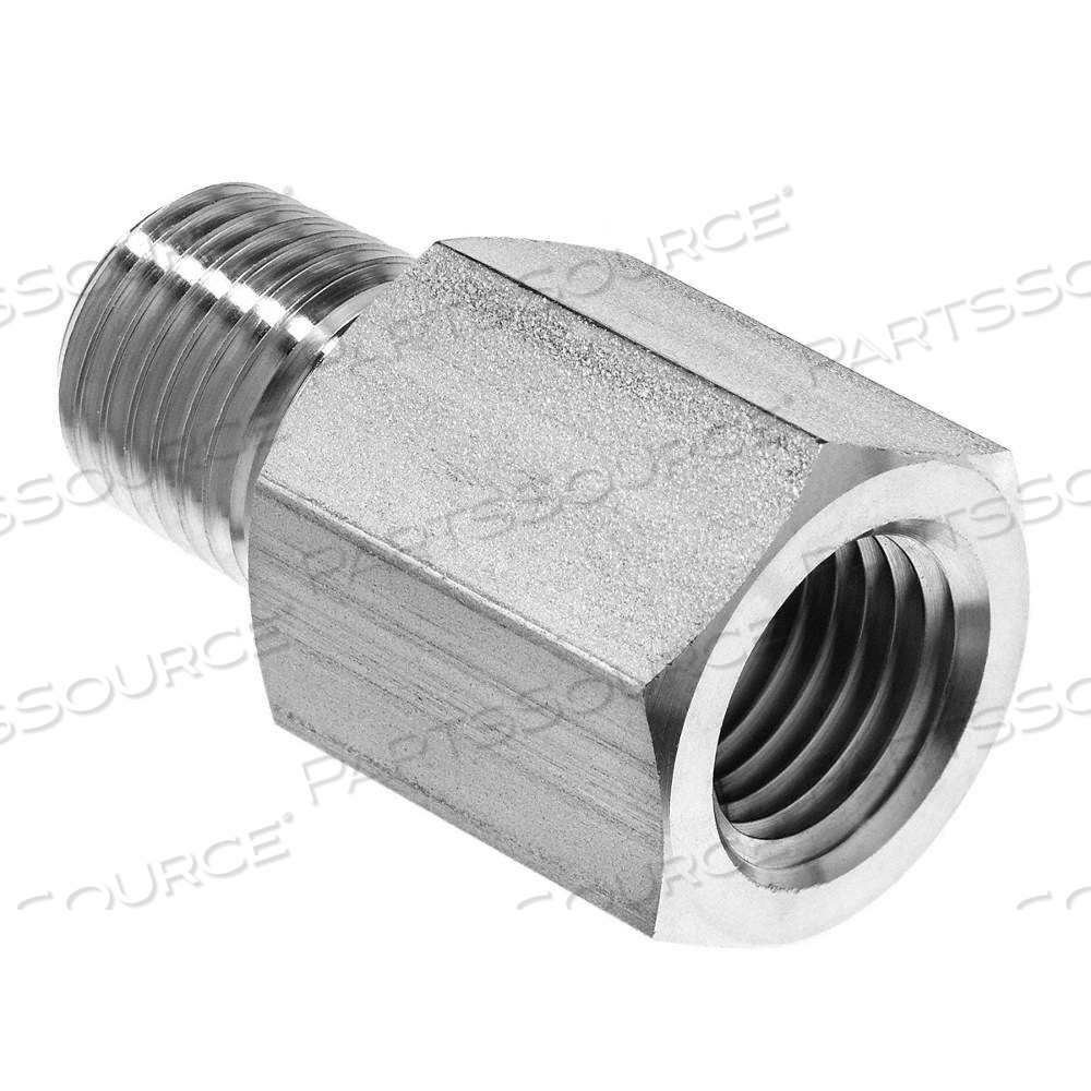 STRAIGHT ADAPTER, STEEL, 3/8 IN X 3/8 IN FITTING PIPE SIZE, FEMALE BSPP X MALE NPT, 1 7/16 IN LG by Approved Vendor STRAIGHT ADAPTER, STEEL, 3/8 IN X 3/8 IN FITTING PIPE SIZE, FEMALE BSPP X MALE NPT, 1 7/16 IN LG by Approved Vendor