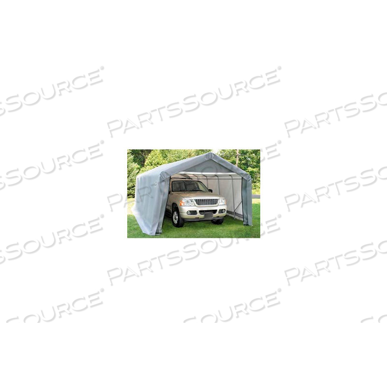 12X20X8 PEAK STYLE SHELTER - GREY 