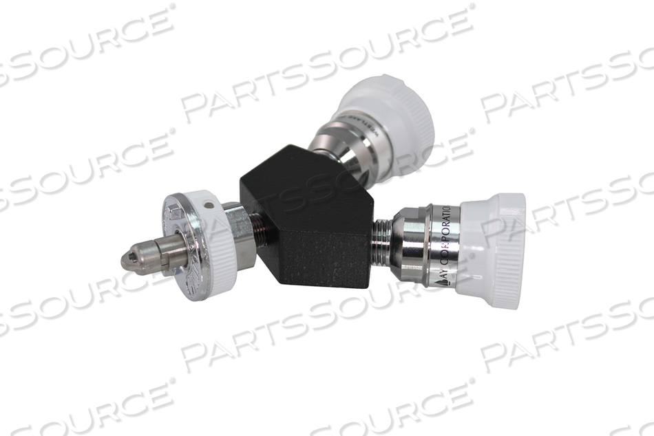 OHMEDA Y-BLOCK, MALE QC INLET X FEMALE COUPLER OUTLETS by Bay Corporation