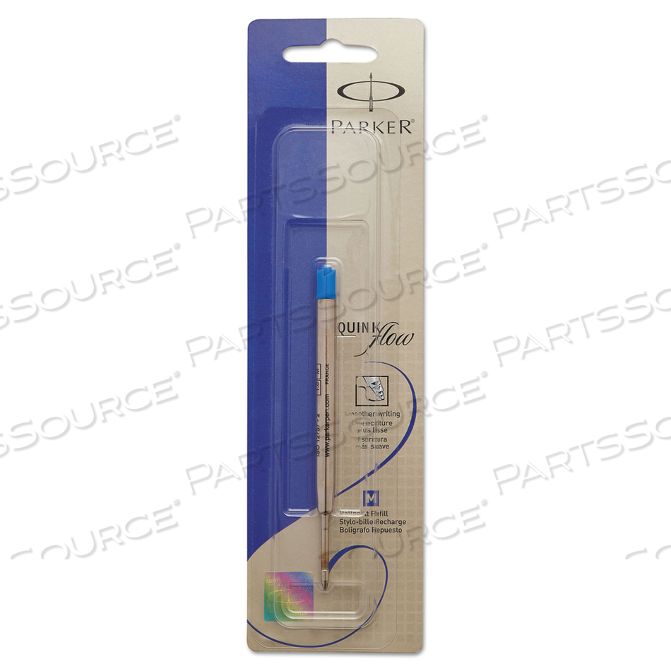 REFILL FOR PARKER BALLPOINT PENS, FINE CONICAL TIP, BLUE INK by Parker