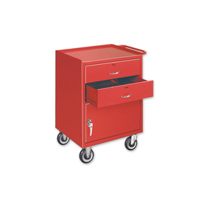 MOBILE DRAWER BENCH - 1 CABINET AND 2 DRAWERS GRAY by Pucel Enterprises