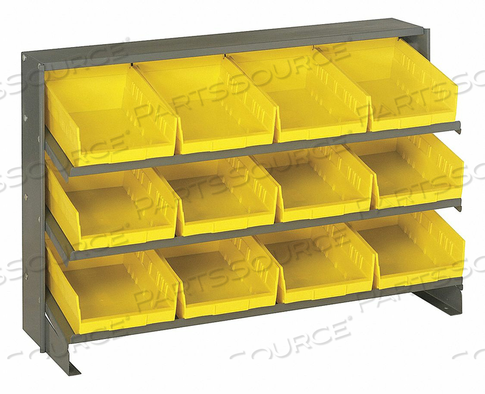 E1542 BENCH PICK RACK 23 H 12 BINS YLLOW by Quantum Storage Systems E1542 BENCH PICK RACK 23 H 12 BINS YLLOW by Quantum Storage Systems