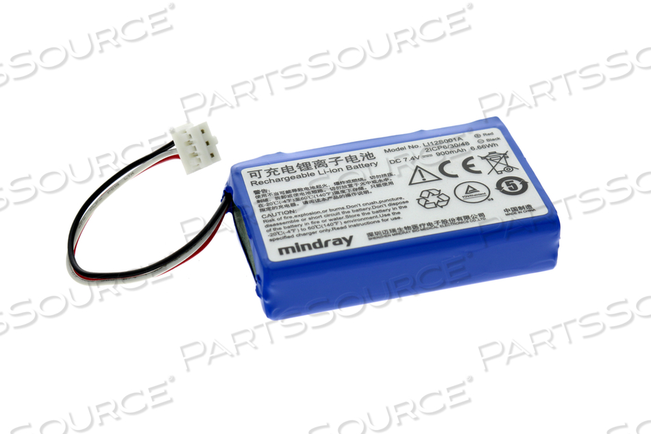 BATTERY RECHARGEABLE, LITHIUM ION, 7.4V, 2.6 AH FOR MINDRAY T1 by Mindray North America BATTERY RECHARGEABLE, LITHIUM ION, 7.4V, 2.6 AH FOR MINDRAY T1 by Mindray North America