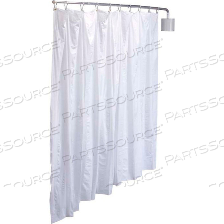 TELESCOPING PRIVACY SCREEN, 90"L X 72"H, WHITE VINYL PANEL by R&B Wire Products, Inc.