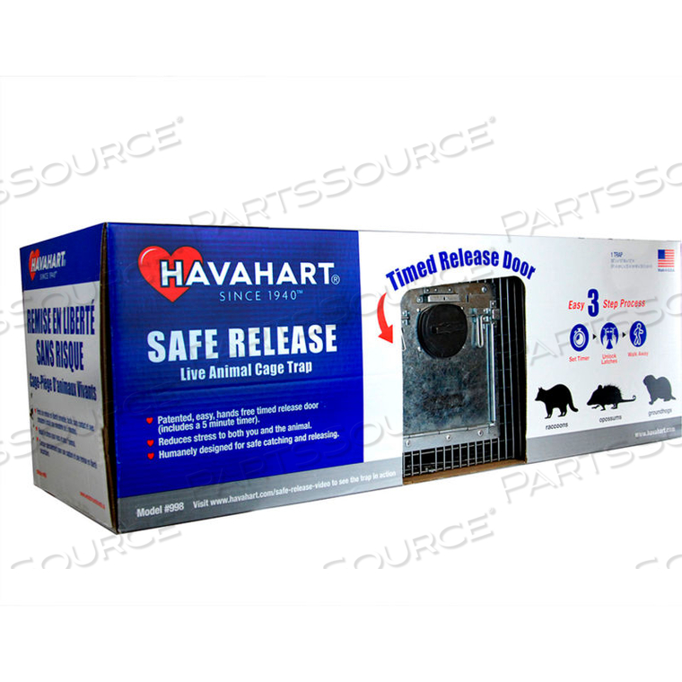 HAVAHART LARGE 2-DOOR SAFE RELEASE LIVE ANIMAL CAGE TRAP 