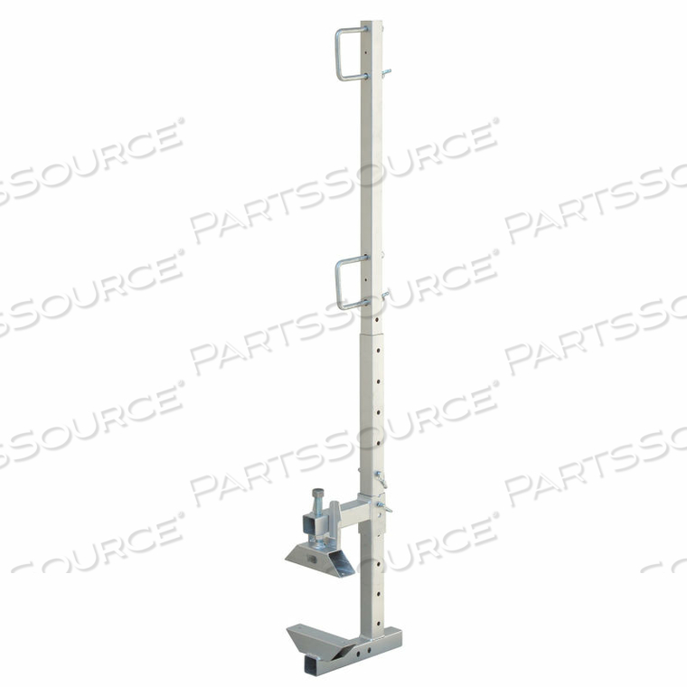 PARAPET WALL AND UNIVERSAL GUARDRAIL SYSTEM, STEEL, 4-1/16'L, 200LB IMPACT CAP. by Tie Down, Inc. PARAPET WALL AND UNIVERSAL GUARDRAIL SYSTEM, STEEL, 4-1/16'L, 200LB IMPACT CAP. by Tie Down, Inc.