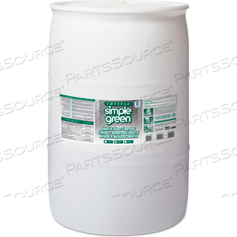 CRYSTAL INDUSTRIAL CLEANER AND DEGREASER, 55 GALLON DRUM - 19055 by Simple Green CRYSTAL INDUSTRIAL CLEANER AND DEGREASER, 55 GALLON DRUM - 19055 by Simple Green