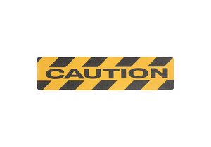 ANTI-SLIP TREAD, COARSE, 60 GRIT SIZE, BLACK/YELLOW, MESSAGE, 6 IN X 24 IN, 32 MIL TAPE THICK by Jessup Manufacturing ANTI-SLIP TREAD, COARSE, 60 GRIT SIZE, BLACK/YELLOW, MESSAGE, 6 IN X 24 IN, 32 MIL TAPE THICK by Jessup Manufacturing