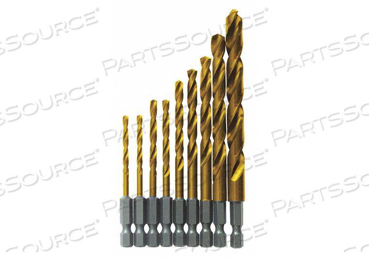 DRILL BIT SET 9 PCS. TITANIUM FINISH by Bosch Tools