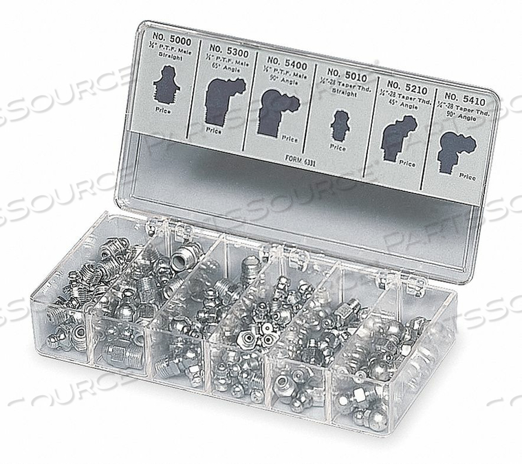 GREASE FITTING KIT FRACTIONAL ASSORTMENT by Lincoln