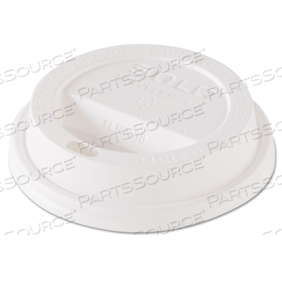 TRAVELER DOME HOT CUP LID, FITS 8 OZ CUPS, WHITE by Solo