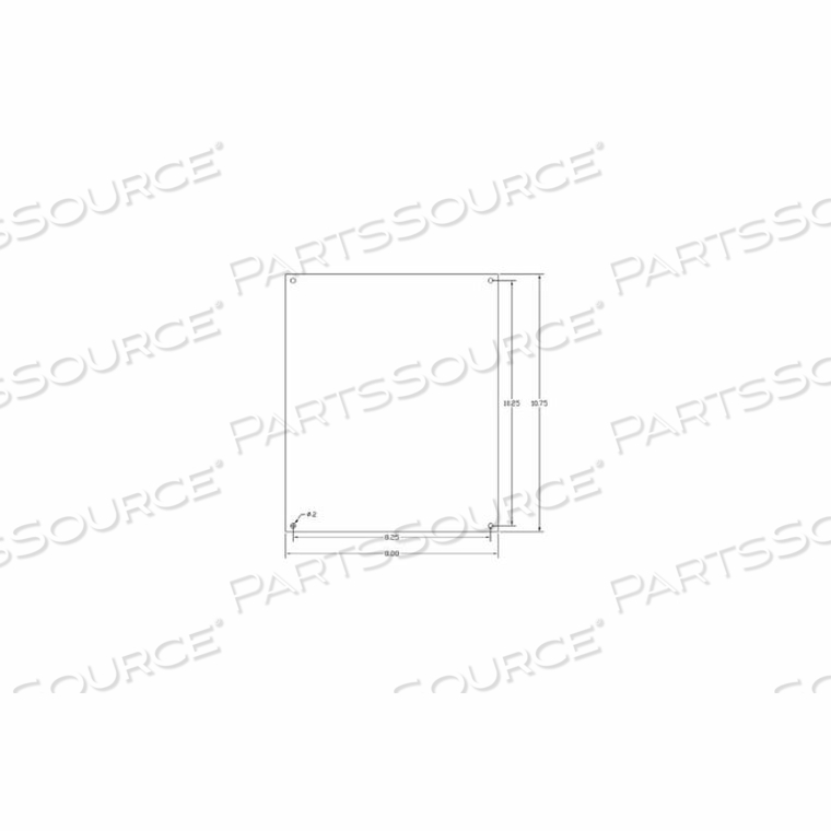 MP1210S VJ 12" X 10" STEEL MOUNTING PLATE - MIN QTY 9 by Vynckier Enclosure Systems