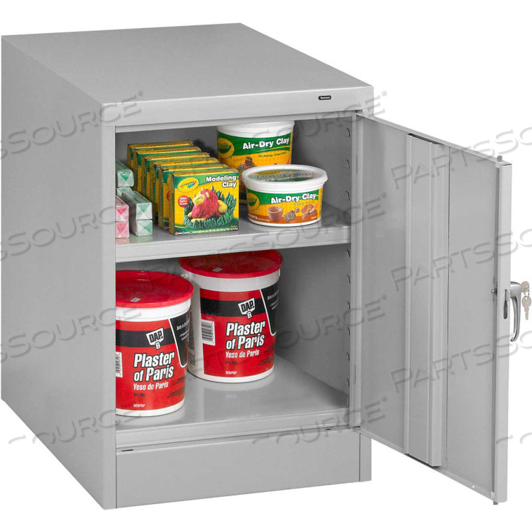 DESK HEIGHT CABINET 1824 - WELDED 19"W X 24"D X 30"H LIGHT GRAY by Tennsco Corp.