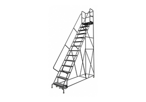 ROLLING LADDER 12 STEP STEEL PERFORATED by Tri-Arc ROLLING LADDER 12 STEP STEEL PERFORATED by Tri-Arc