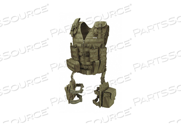 TACTICAL VEST NYLON UNIVERSAL GREEN by Barska TACTICAL VEST NYLON UNIVERSAL GREEN by Barska