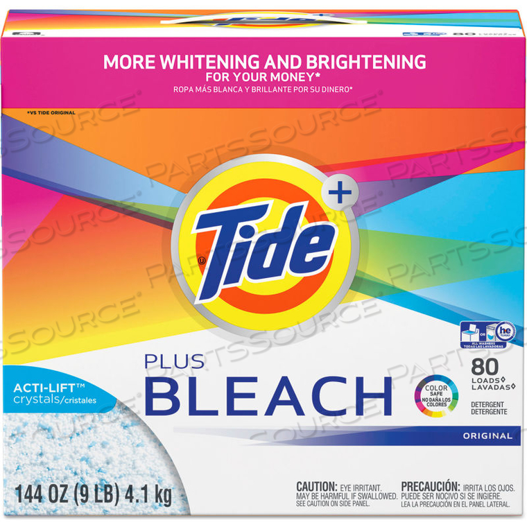 LAUNDRY DETERGENT WITH BLEACH POWDER, 144 OZ. BOX, 2 BOXES - 84998 by Tide LAUNDRY DETERGENT WITH BLEACH POWDER, 144 OZ. BOX, 2 BOXES - 84998 by Tide
