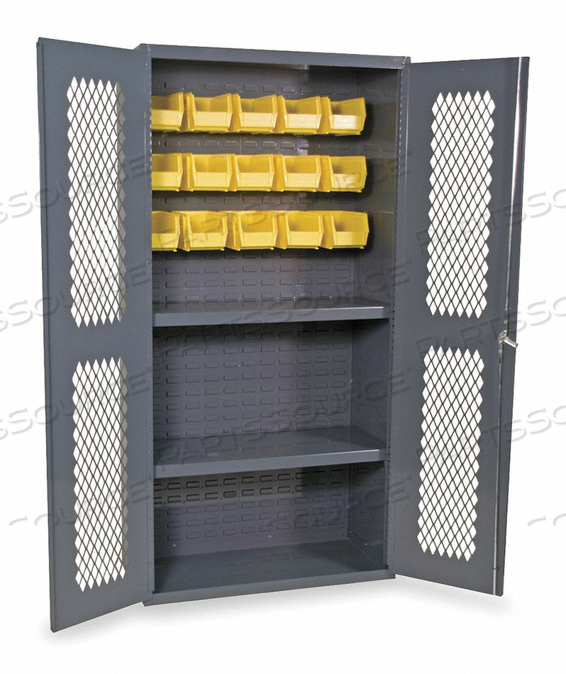 BIN CAB LOUVERED/SHELVING 72 H 36 W 18 D by Durham Manufacturing Company