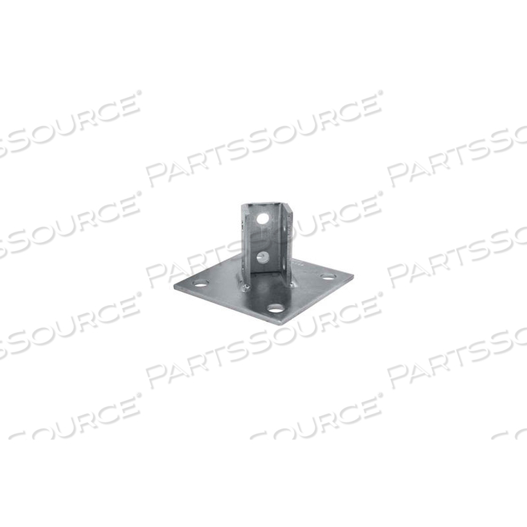 1-5/8" POST BASE P2072ASQEG, ELECTRO-GALVANIZED, SQ by Unistrut Service Company