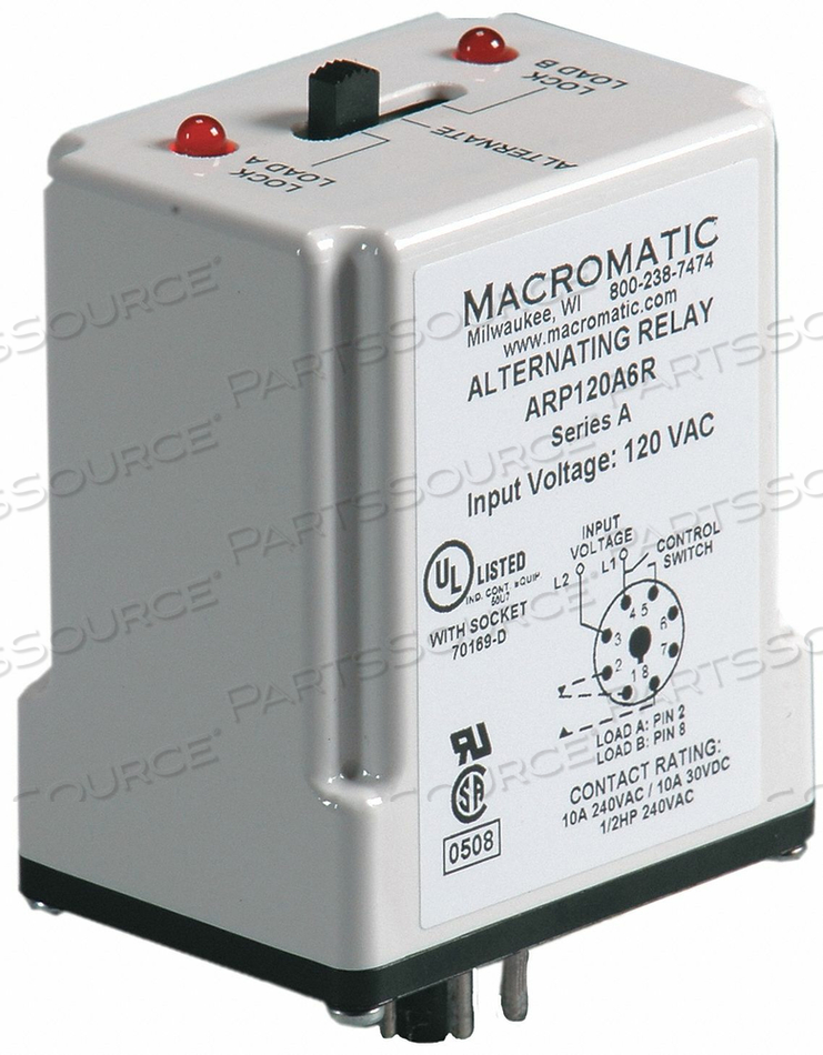 ALTERNATING RELAY 120VAC SPDT by Macromatic ALTERNATING RELAY 120VAC SPDT by Macromatic