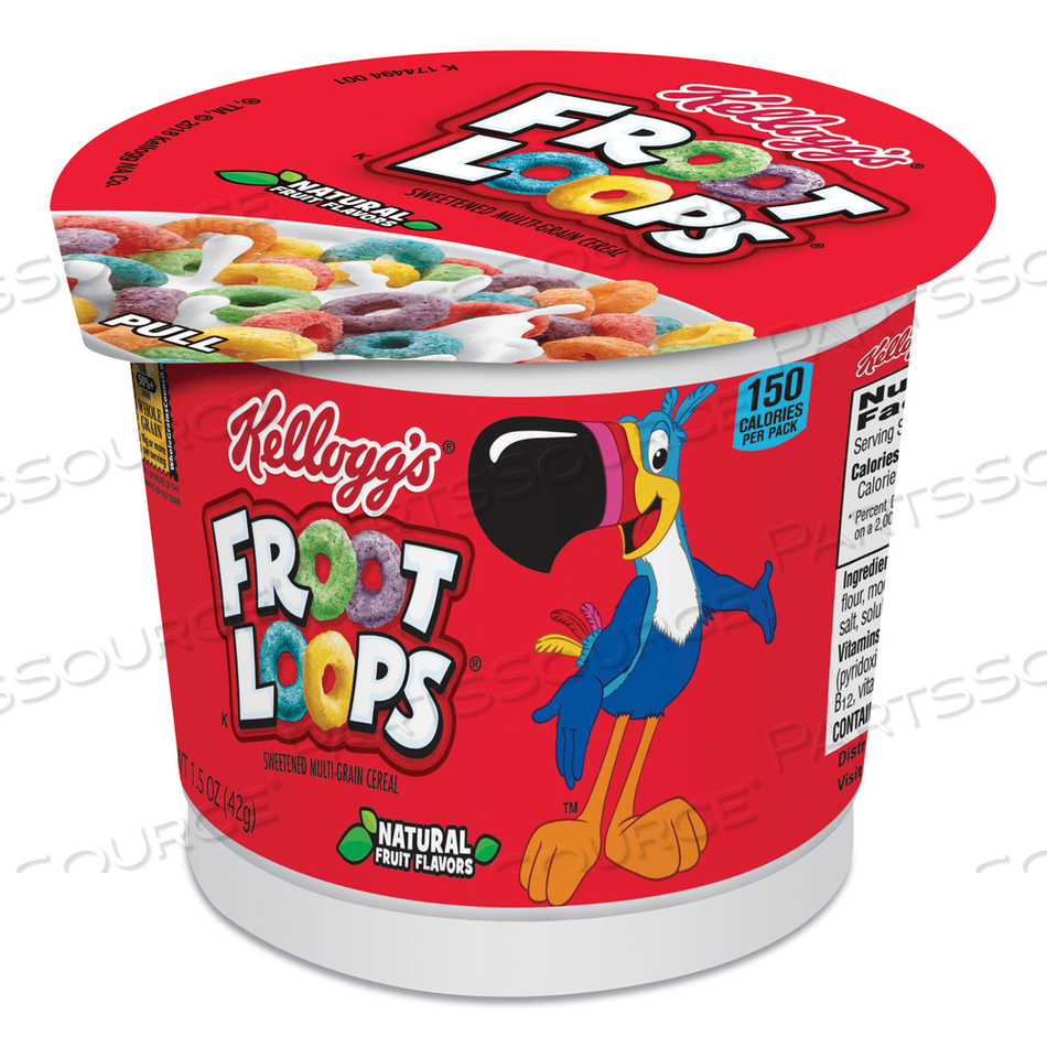 FROOT LOOPS BREAKFAST CEREAL, SINGLE-SERVE 1.5 OZ CUP by Kellogg's FROOT LOOPS BREAKFAST CEREAL, SINGLE-SERVE 1.5 OZ CUP by Kellogg's