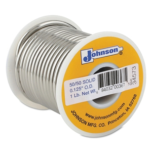WIRE SOLDERS, SPOOL, SOLID CORE, 1/8 IN DIA, 50% TIN/50% LEAD by Harris WIRE SOLDERS, SPOOL, SOLID CORE, 1/8 IN DIA, 50% TIN/50% LEAD by Harris