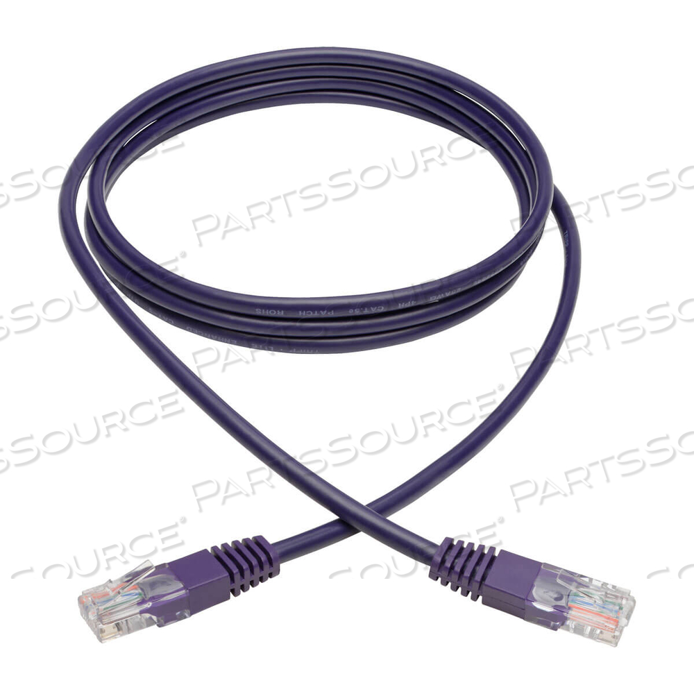 ETHERNET CABLE, CAT5E 350 MHZ MOLDED (UTP) (RJ45 M/M), POE, PURPLE, 6 FT by Tripp Lite