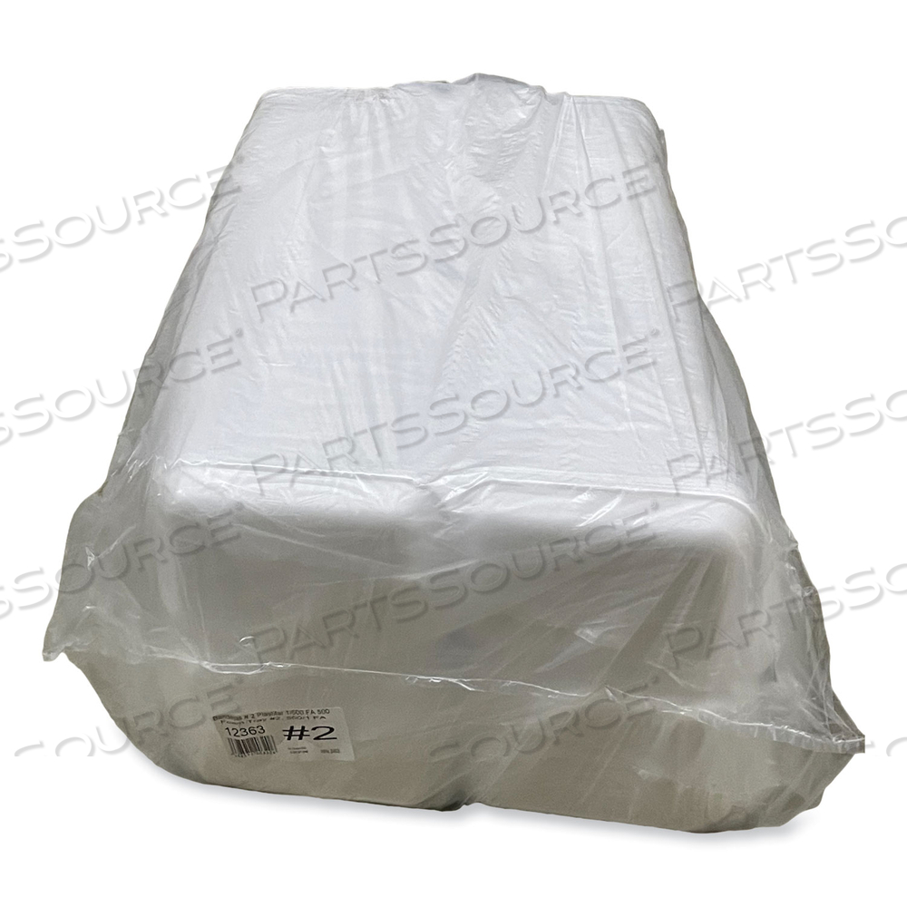 MEAT TRAYS, #2. 8.5 X 6.03 X 1.11, WHITE by Genpak