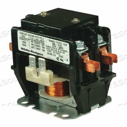 208/240V 2 POLE 30 AMP CONTACTOR TYPE 122 by White-Rodgers