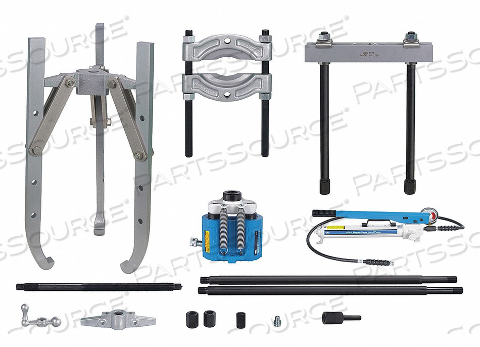 PULLER SET 19 PIECES HYDRAULIC 3 JAWS by OTC